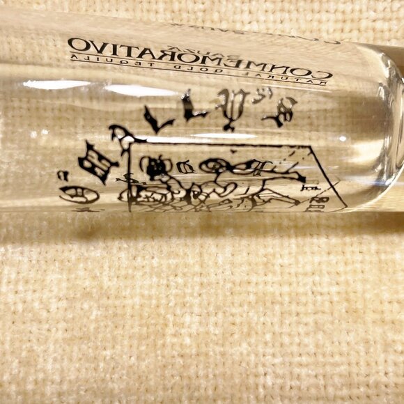 Lot of 2 Suaza Shot Glasses Conmemorativo Natural Gold Tequila Clear VNTG - Picture 6 of 14